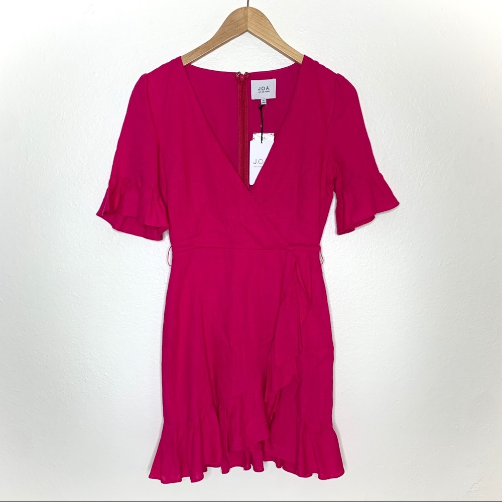 J.O.A. Ruffled Wrap Dress